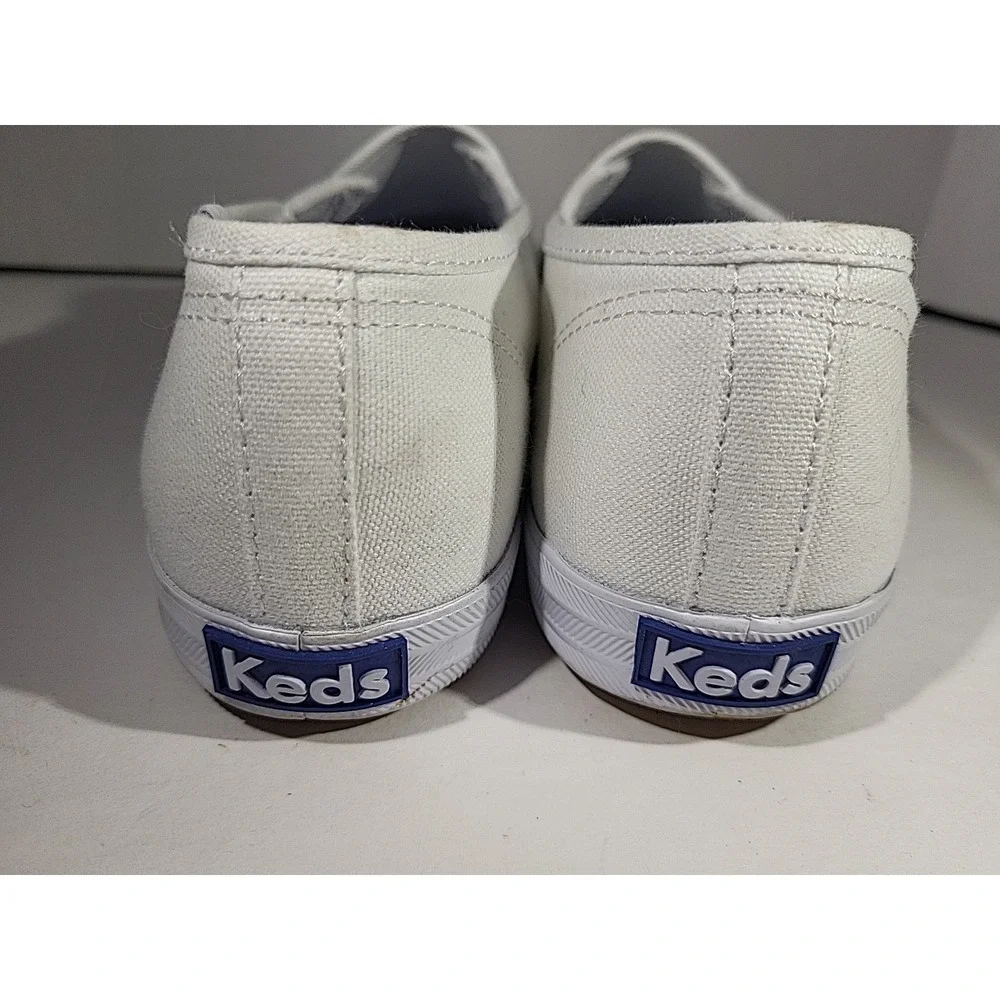 Keds Women's Double Decker Slip‑On Sneakers White Canvas Size 10